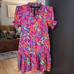 Vibrant Multicolor Midi Dress